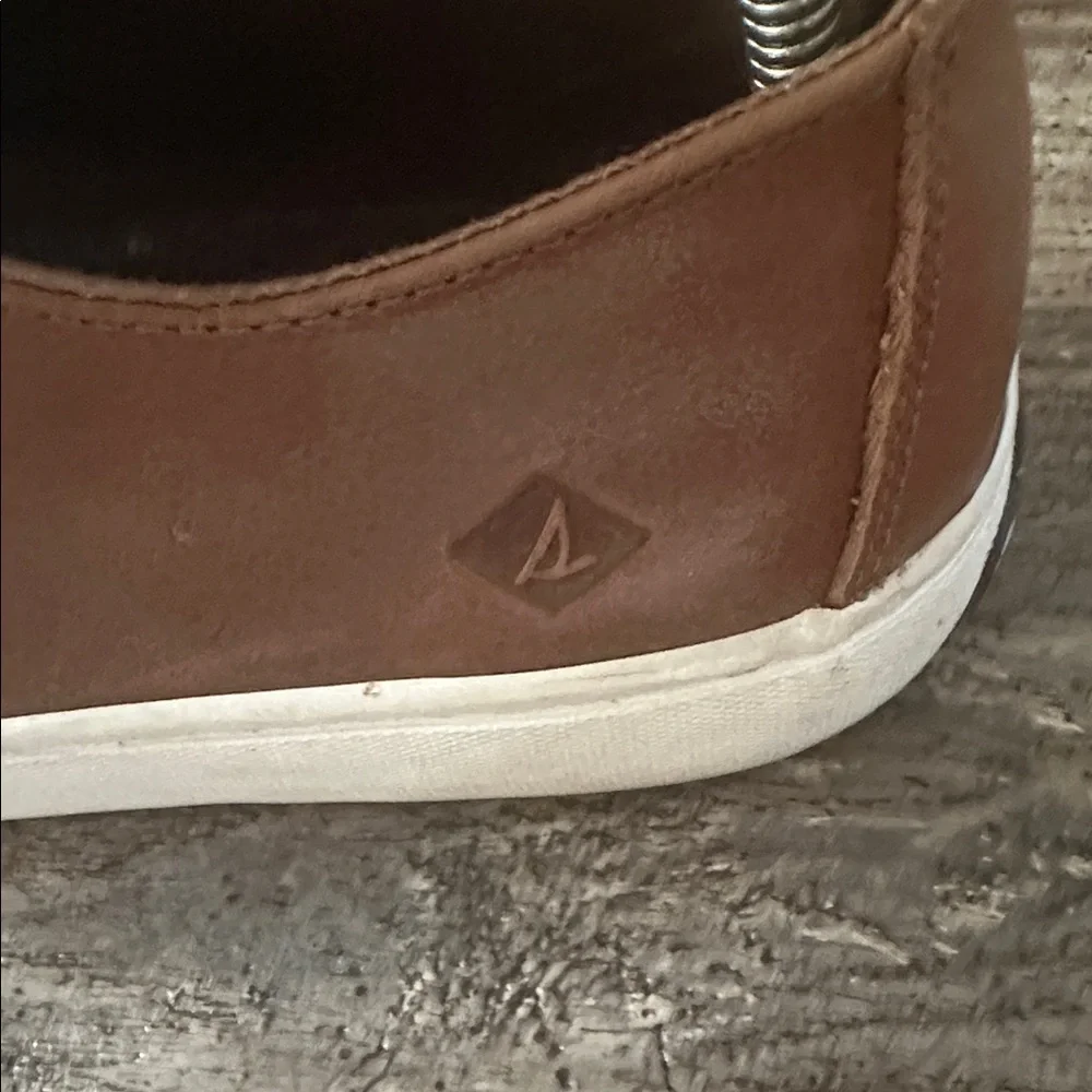 Sperry Men's Brown Leather Sneakers size 9.5m - Picture 5 of 12